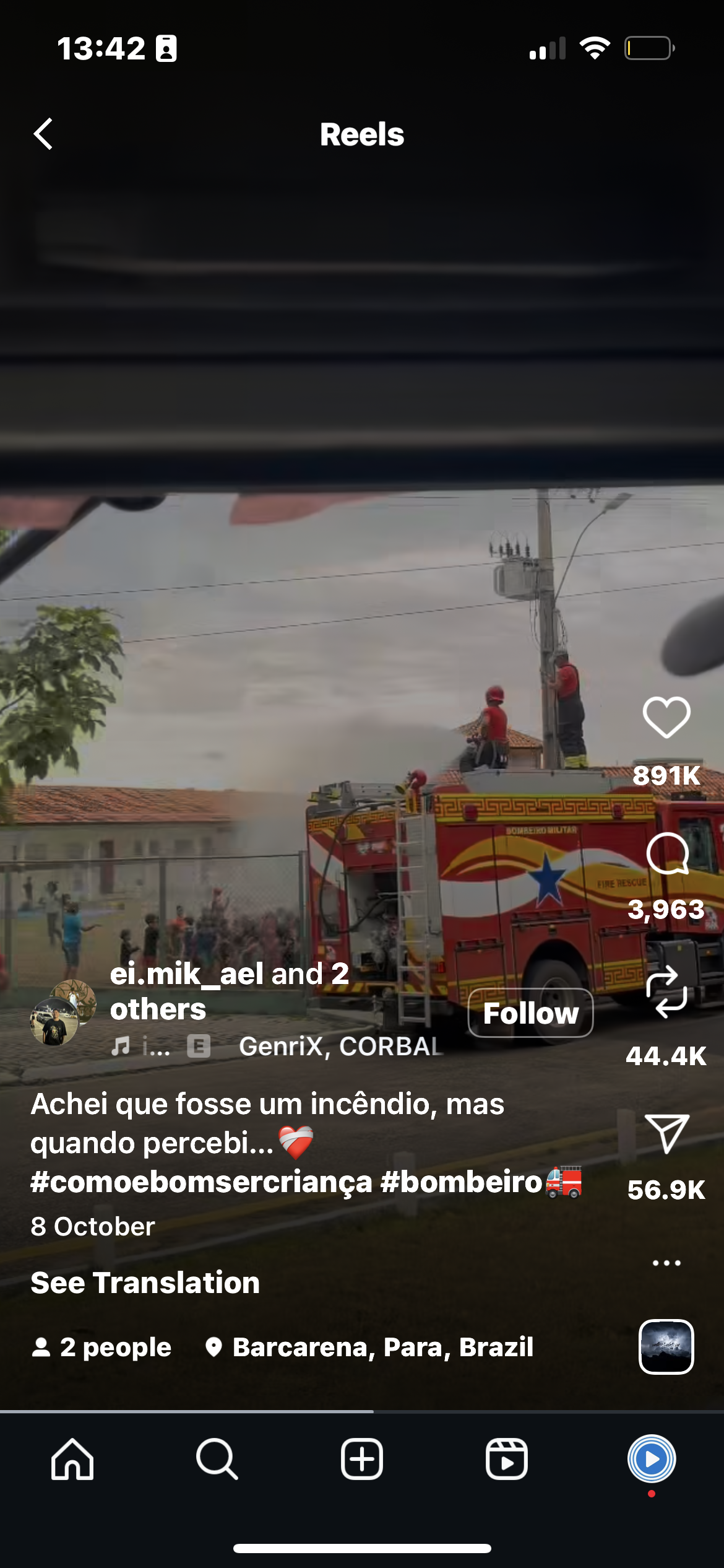 Firefighters Spray Water to Cool Down School Kids on Hot Day