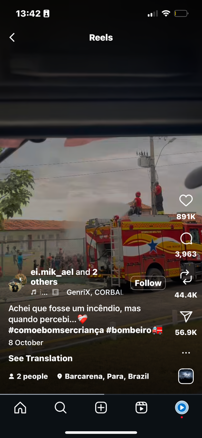 Firefighters Spray Water to Cool Down School Kids on Hot Day