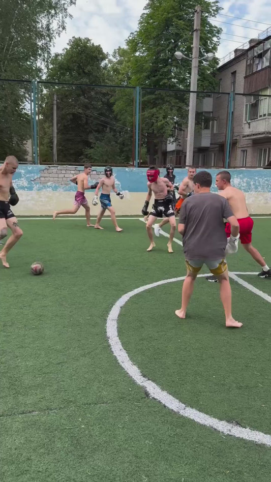 Boxing Students Play 'Footbox' - a Cross Between Football and Boxing