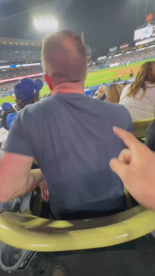Fan Prank Chain Tap at Baseball Game