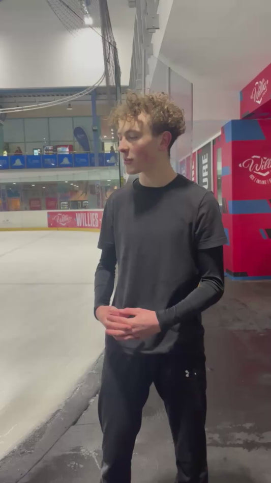 Ice Skater Slips Over Before Even Getting On The Ice