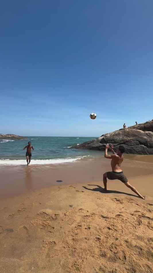 High Skill Game of 'Altinha' on Beach in Brazil (2)