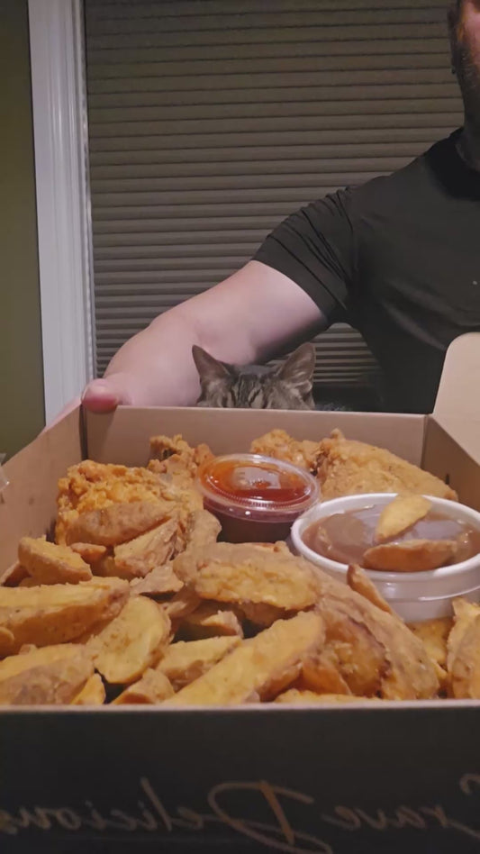 Cat Rings Bell for Chicken Dinner