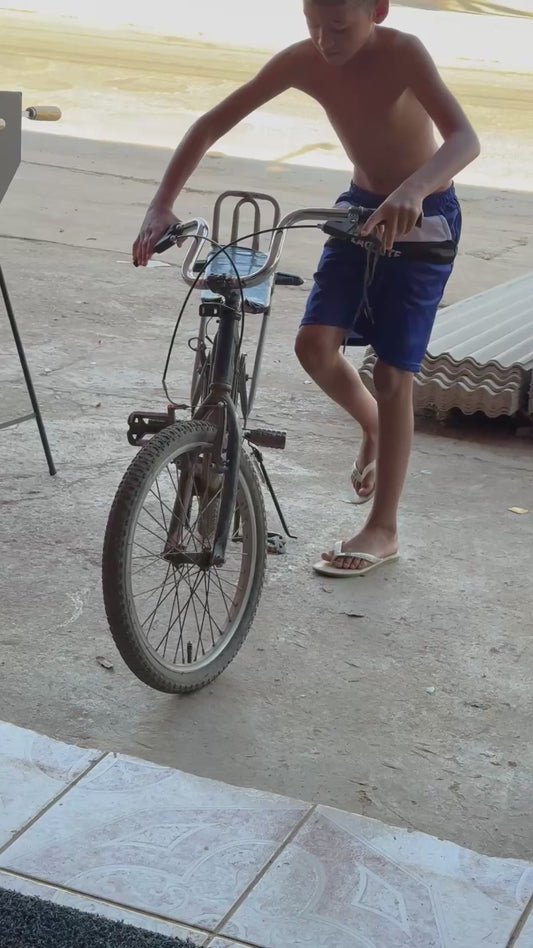 Boy Gives a Dog a Lift on the Back of His Bike
