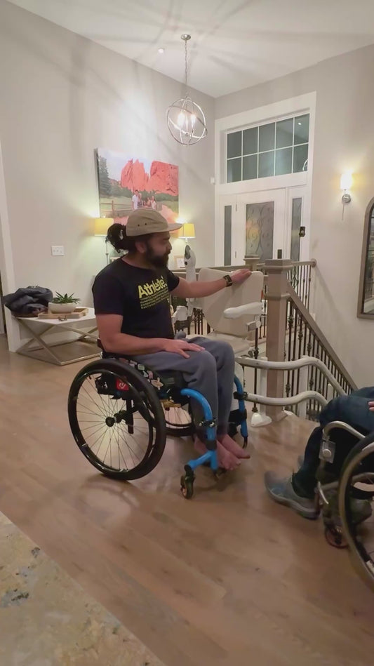Disabled Man Shows the Fastest Way to Go Downstairs