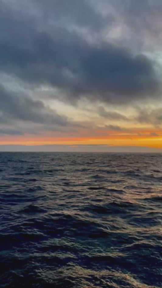 Beautiful Sunset Over the Horizon of the Caspian Sea