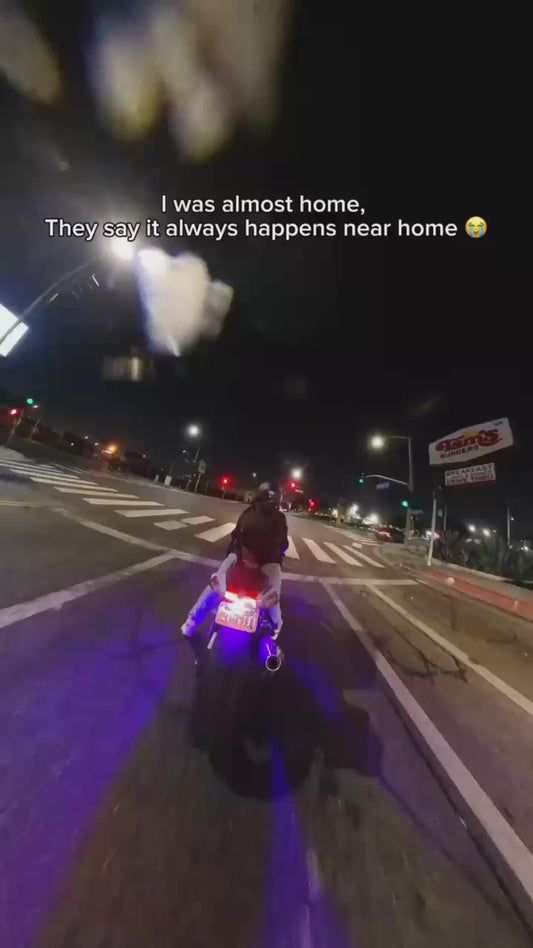 Biker Gets Rear Ended by Driver