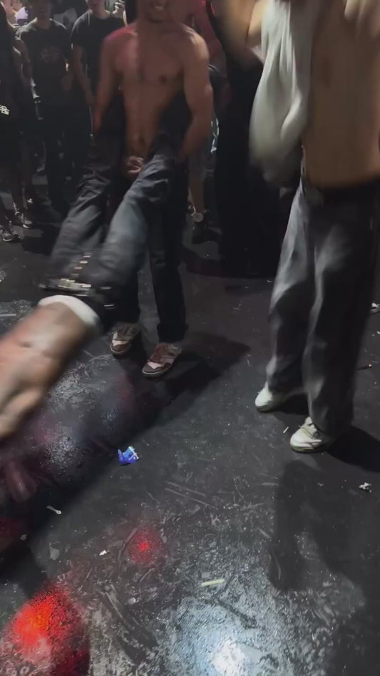 Human Jump Rope in a Mosh Pit