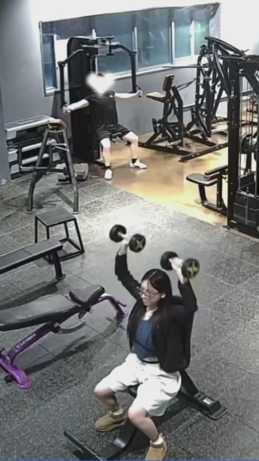 Girl Gets Told Off for Not Putting Away Weights at the Gym