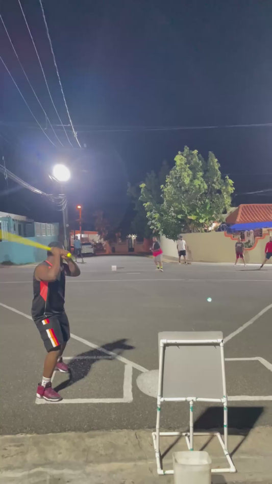 Home Run in Street Baseball Game