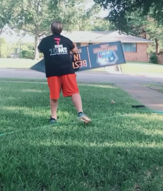 Sign Spinner Shows Off Incredible Skills