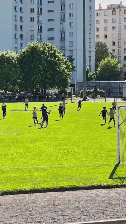 Kid Scores Four Goals in a Football Match