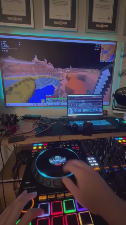 Guy Plays Minecraft Using a DJ Set