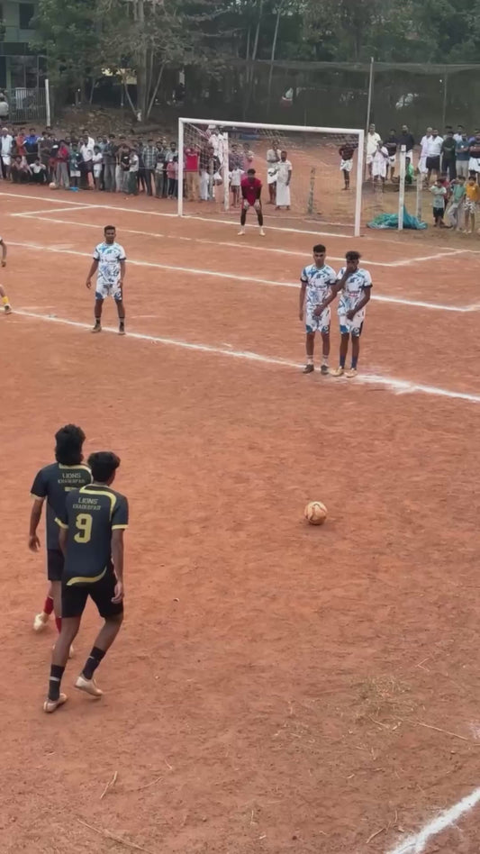 Football Player Almost Scores Amazing Free Kick