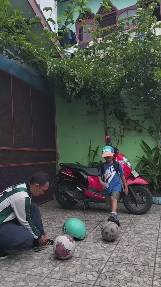 Kid Shows Off Incredible Football Skills Before Dancing in Celebration