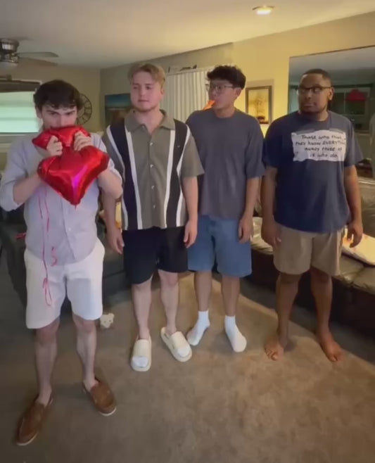 Group of Guys Inhale Helium and Sing Minions 'Banana' Song