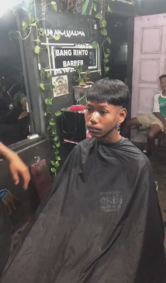 Barber Pranks Customer Using Hair Dryer