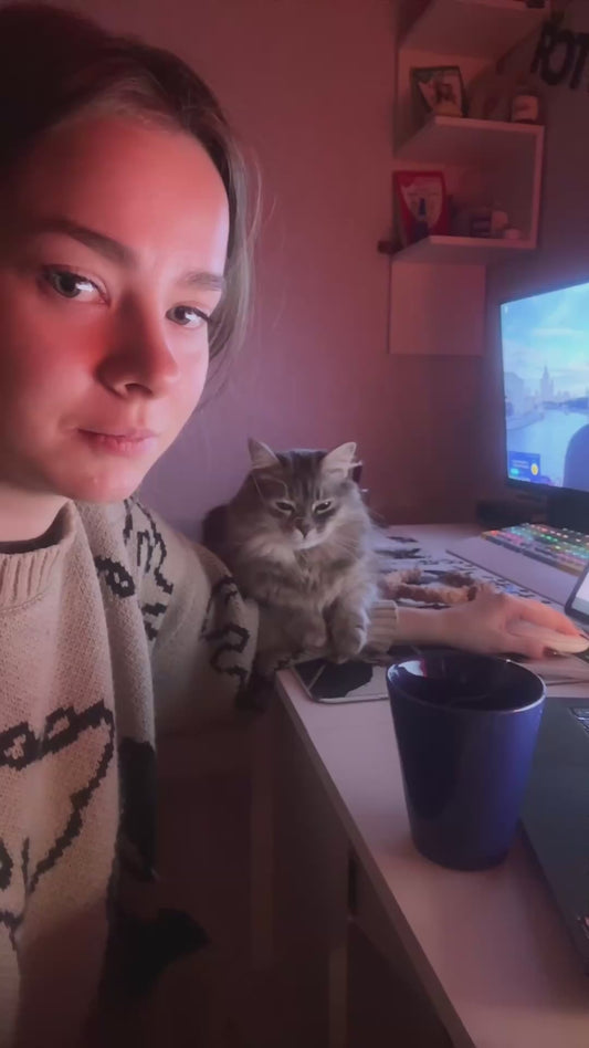 Clingy Cat Refuses to Let Her Owner Work