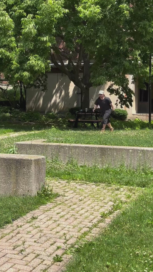 Clean Parkour Line Through Urban Courtyard