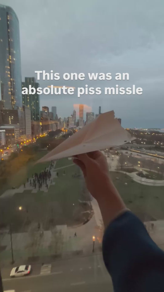 Paper Airplane Soars Through the City After Perfect Launch