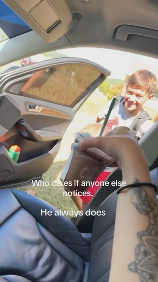 Sweet Boy Notices His Mom’s New Hair and Phone Case